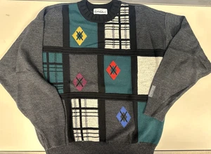 Vintage Carlo Colucci Wool Blend Multicolor Sweater Men's Size 48 Germany - Picture 1 of 19
