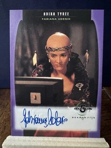 Babylon 5 Season Five SkyBox 1998 Auto Autograph A19 Fabiana Udenio Adira Tyree - Picture 1 of 2