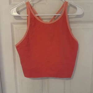 Athleta Aurora High Neck Crop Tank Camisole In Pink Size Large - Picture 1 of 4