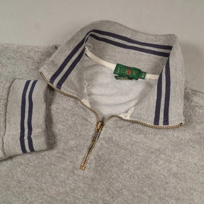 J. Sudadera Pullover Crew Vintage Oarsman Terry Cloth 1/4 Cremallera Para Hombre XL Alta Foto 1 de 4