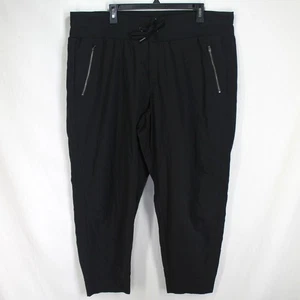 Pantalones de chándal Athleta Trekkie North talla 20 negros tiro alto elásticos - Imagen 1 de 5