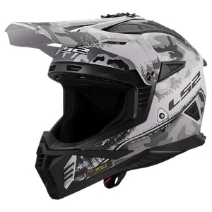 LS2 - Gate II Carbine Motocross Helmet - Matte Gray (Tonal)/Black - XL - Picture 1 of 8