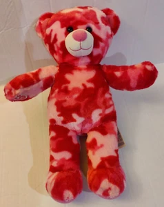 Build A Bear Workshop Red & Pink Camo Print Teddy Bear Plush - Picture 1 of 3