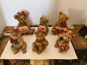 Vintage Lot Of 6 Collectable Bear Figurines #3 - Picture 1 of 6