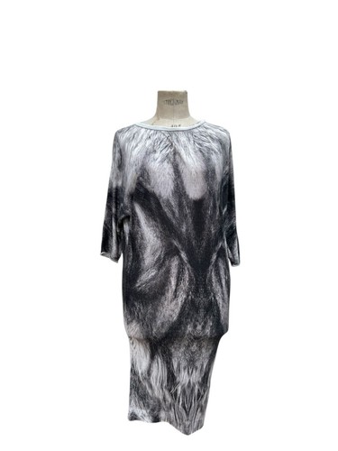 Abito Alexander McQueen pelliccia sintetica trompe l'oeil taglia M