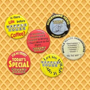 Waffle House Replica Button 6-Pack Set #3 - Picture 1 of 2