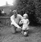 Manchester City Footballer Don Revie With His Son 1955  Old Photo