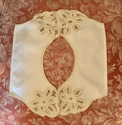 Cuello desmontable vintage niñas encaje Battenburg Foto 1 de 4