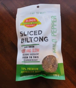 *****Sliced MILD PEPPER Biltong*****D.Jays Superior Quality*****Camping Snack - Picture 1 of 7