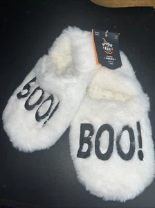 Mujer Halloween Zapatilla Calcetines HIDE & EEK "BOO" Talla S/M Zapatos Talla 5-7 Nuevo con Etiquetas - Imagen 1 de 9