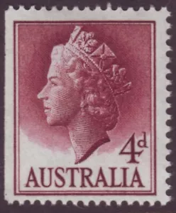AUSTRALIA 4d CLARET QEII FOLLETO ÚNICO - COMO NUEVO DESQUICIADO (A22920) - Imagen 1 de 1