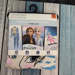 ClimateRight by Cuddl Duds Girls Disney Frozen Warm Underwear Size XS 4/5 NEW - Picture 1 of 2