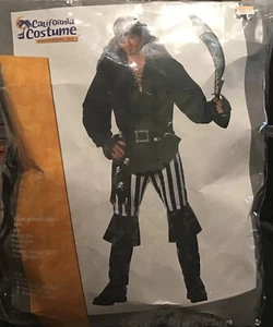 CALIFORNIA COSTUME SWASHBUCKLER COSTUME Ex-Large #01174 NEW/ Open Bag - Picture 1 of 2