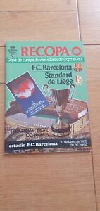 1982 European Cup Winners Final In Barcelona..Barcelona V Standard Liege