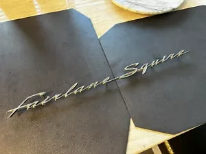 Rare Vintage Ford Fairlane Squire Script Chrome Emblem Badge OEM - Picture 1 of 7