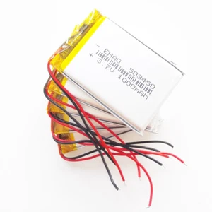 5 pcs 3.7V 1000mAh Li Polymer Rechargeable Battery For MP3 GPS DVD Camera 503450 - Picture 1 of 6