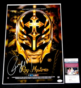 FOTO FIRMATA REY MYSTERIO 12X18 JSA COA WWE WCW LOTTA UNDERGROUND!!!! - Foto 1 di 1