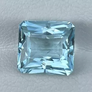 Natürlicher blauer Aquamarin 3,10 Karat achteckig geschnitten loser Edelstein - Bild 1 von 7
