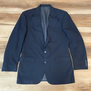 Vintage Perry Ellis Blazer Men 42L Navy Blue 2 Button Sport Jacket Made in USA - Picture 1 of 15