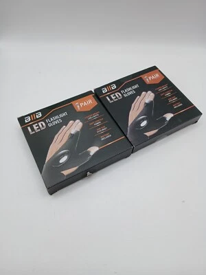 2X Finger Glove with LED Light Flashlight Gloves Outdoor Gear Rescue - Image 1 of 4