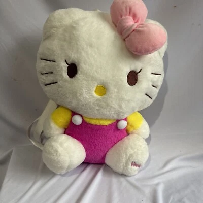 Linda Mochila de Peluche Sanrio HELLO KITTY Rosa/Amarillo Caliente Foto 1 de 4