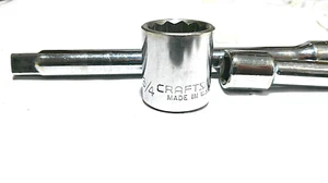 Craftsman 44337 EE - 3/8" 3/4" 12 Point Shallow Socket & Challenger 6" Ext & 3" - Picture 1 of 8