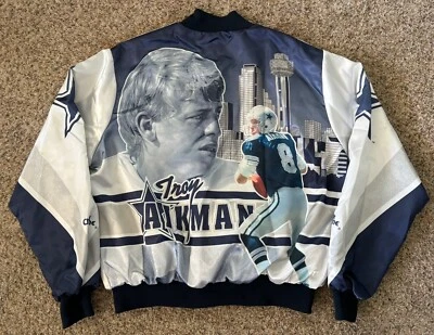 Chaqueta De Colección Años 90 Troy Aikman Dallas Cowboys Línea Tiza Fanimación Talla XL NFL Foto 1 de 4