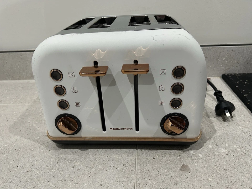 Morphy Richards 1880W Accents Rose Gold 4 Slice Bread Toaster Ocean Grey - image 1 of 1