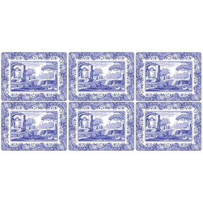 Pimpernel Blue Italian Placemats Cork Backed Set of 6 Spode - Image 1 of 3