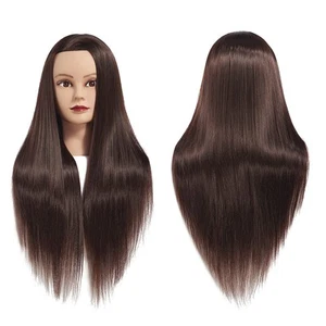 26"-28" Mannequin Head Hair Styling Manikin Cosmetology Doll Head Synthetic F... - Picture 1 of 7