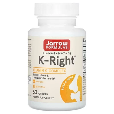 Jarrow Formulas, K-Right, 60 Softgels, Expiry: 08/2027 - Image 1 of 2