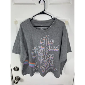 DLR Schloss "Der glücklichste Ort der Welt" Disneyland Resort Cropped T-Shirt 2X - Bild 1 von 6
