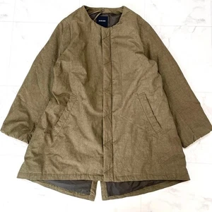 Pas de Calais Cotton Down Jacket Collareless Khaki Near MINT - Picture 1 of 10