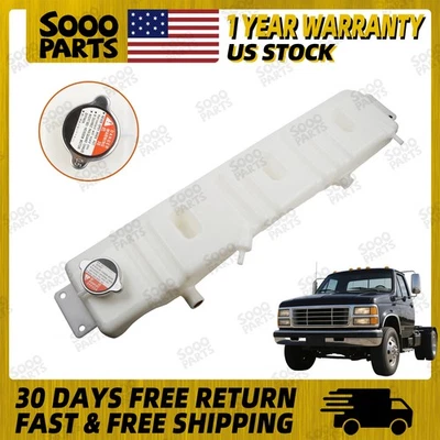 Radiator Coolant Overflow Tank For Ford 1980-1999 F600 F700 F800 F6HZ-8A080-B - Imagem 1 de 4