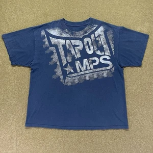 TAPOUT MPS Grafik T-Shirt Erwachsene Large Vintage Y2K getragen verblasst - SIEHE FOTOS - Bild 1 von 20