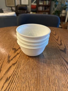 Corelle Glass Vitrelle Bowls White Round Solid Lot Of 4 - Picture 1 of 15