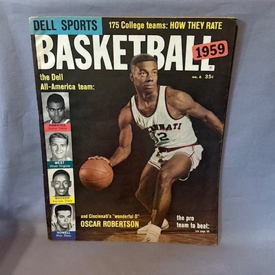 Revista deportiva de baloncesto 1959 vintage anuncios impresos Dell Oscar Robertson Bearcats Foto 1 de 4