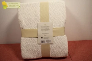 Threshold King 100% Cotton Bed Blanket White (Dirt Marks)* - Picture 1 of 8