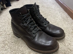 Red Wing Beckman 9023 Walnut Settler Boots 9 D Rare - Picture 1 of 5