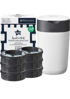 Cubo de pañales avanzado Tommee Tippee Twist and Click X 6 RECARGAS Foto 1 de 4