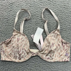 Victoria Secret Bra 32C Demi Unlined Demi Leopard - Picture 1 of 9