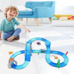Giocattoli Pista 264 Pezzi Squalo Corsa Auto Giocattoli Tema Oceano Squalo Corsa Auto Giocattoli per Bambini - Foto 1 di 23