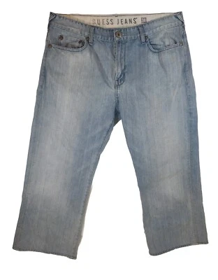 Guess The Cliff Boot Cut Men's Jeans Size 38x34 Measured 38x26.5 Light Wash  - Image 1 of 4