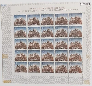España Pliego de 25 Sellos Edifil 1.880. Castillos de España. - Imagen 1 de 1