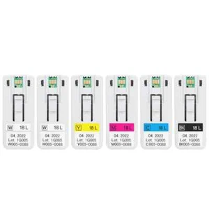 Barril de tinta DTG 18L estable chip único para cabezal de impresión Brother GTX PRO 6 piezas/juego - Imagen 1 de 4