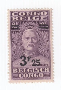Congo Belga, 3.25/2.75Fr, 1931 sellos de 1925-1928 recargados, raros - Imagen 1 de 2
