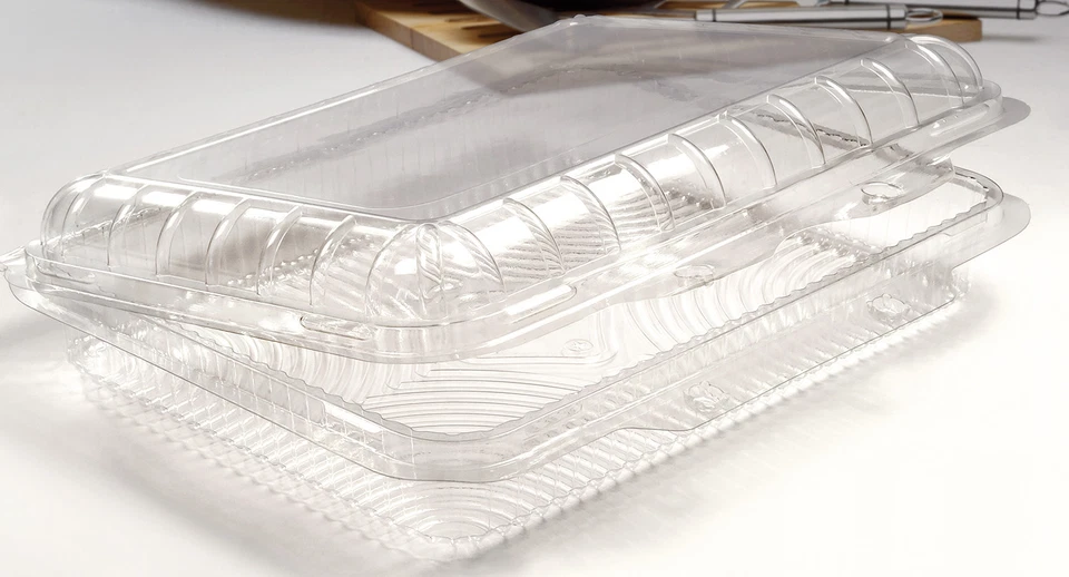  200 VASCHETTE DI PLASTICA PER ALIMENTI CONTENITORE TRASPARENTE C/BOMBATO CC 600 - Immagine 1 di 1