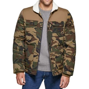 Levi's Strauss Men’s Woodsman Heavy Jacket Brown Camo Size X-Large - Picture 1 of 4