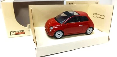 Fiat Nuova 500 Cinquecento Rosso Red Mondo Motors 1:43 Usato + Box 1/43 - Immagine 1 di 4