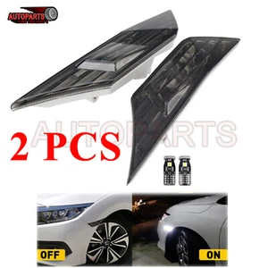 For 2016- Honda Civic 10th Gen Switchback LED Side Marker Turn Signal Lamp Smoke - Picture 1 of 11